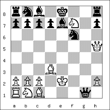 chess diagram of position leading to a Smothered Mate