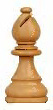 Color photo of the Bishop chess piece (Staunton pattern)