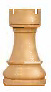 Color photo of 
the Rook chess piece (Staunton pattern)