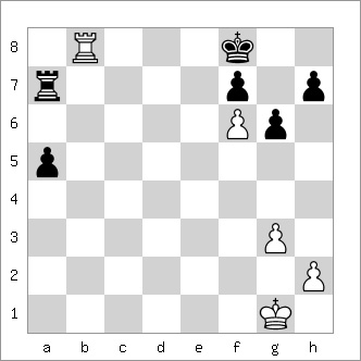 b&w chess diagram of a Back Rank Mate pattern