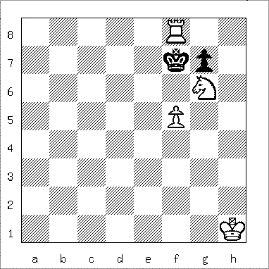b&w chess diagram of the Hook Mate pattern