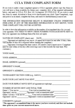 Time Complaint Form