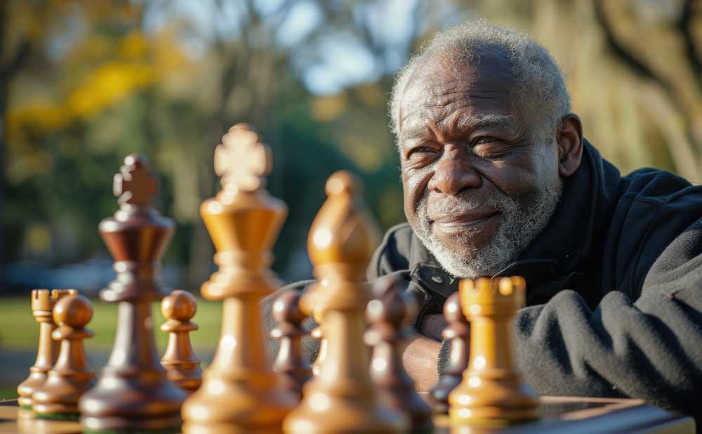 chessplayer at the board