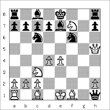 chess diagram of position leading to a Smothered Mate