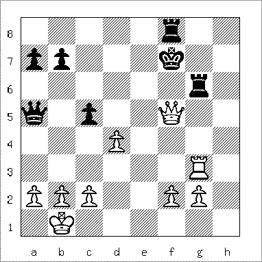 chess diagram of position leading to an Epaulette Mate