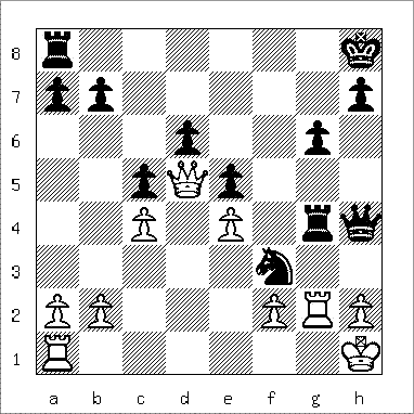 chess diagram of position leading to an Arabian Mate