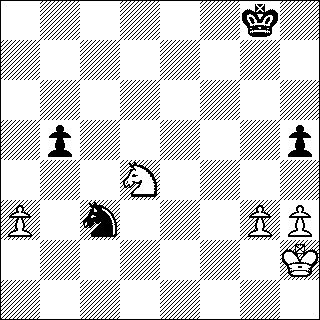 b&w chess diagram of Queen vs two Rooks endgame