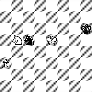 b&w chess diagram of Queen vs two Rooks endgame