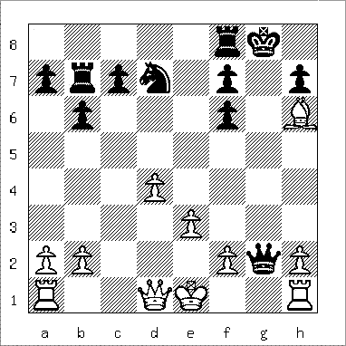 chess diagram of position leading to Pillsbury's Mate