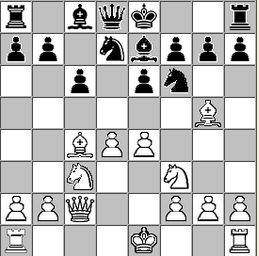 diagram of Loveland-anonymous after 8. ... c6? on https://serverchess.com/fight.htm