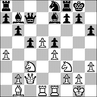 diagram of Loveland-anonymous after 17. ... e5 on https://serverchess.com/fight.htm