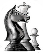 CCLA serverchess logo, knight, queen and pawn chess piece group