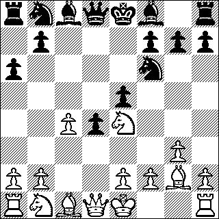 black and white diagram of a chess position